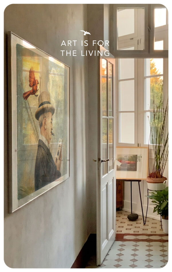 Art-for-living-Bird-Takes-Hat Art-for-living-Bird-Takes-Hat